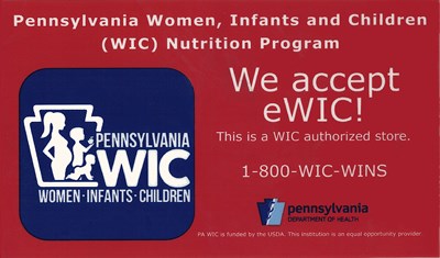 We Accept eWIC sign