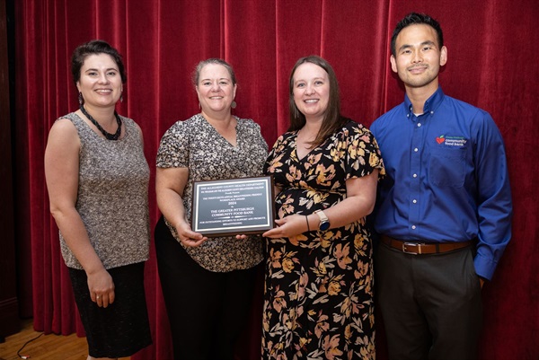 Greater Pittsburgh Community Food Bank team accepting BFPA 