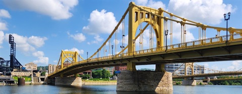 Roberto Clemente (Sixth Street) Bridge in Pittsburgh