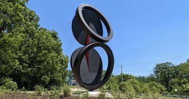 Fletcher Benton sculpture: Ring Series no. 5, 1983