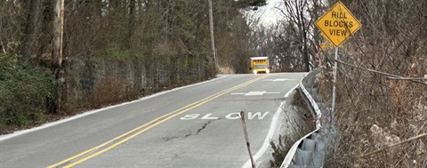 View of Patton Street slope issue in Monroeville
