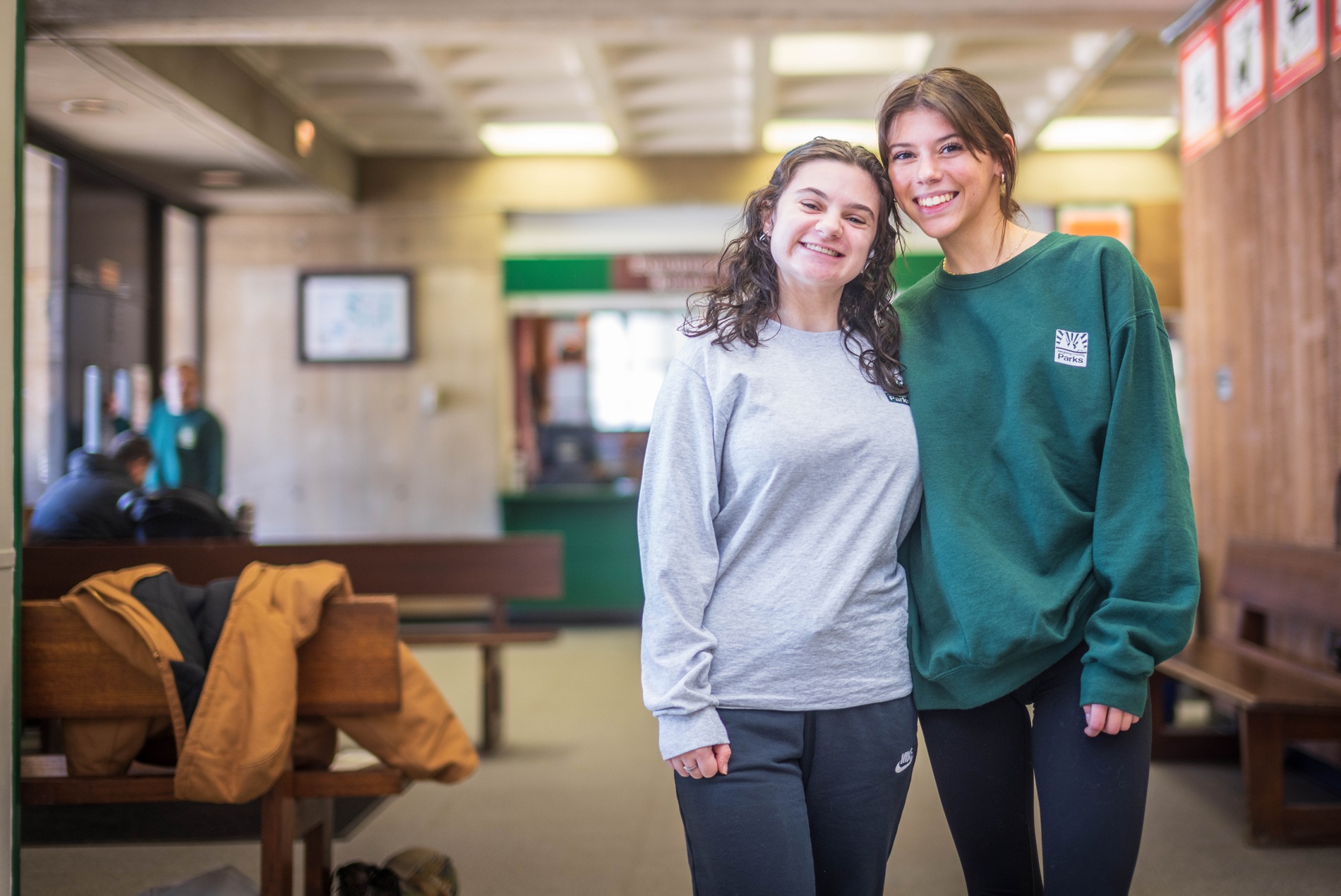 Boyce Park employees smiling inside a park office