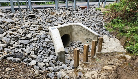 View of the newly replaced Montour Run Bridge No. 5 in North Fayette